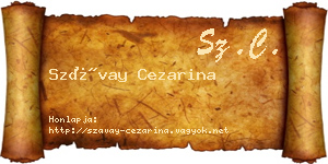 Szávay Cezarina névjegykártya